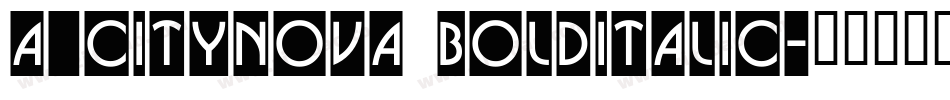 a_CityNova BoldItalic字体转换